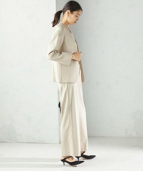 SHIPS / シップス ノーカラージャケット | 〈手洗い可能〉DELEGANT ダブルカラー ジャケット（セットアップ対応） | 詳細3