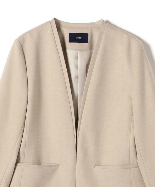 SHIPS / シップス ノーカラージャケット | 〈手洗い可能〉DELEGANT ダブルカラー ジャケット（セットアップ対応） | 詳細12