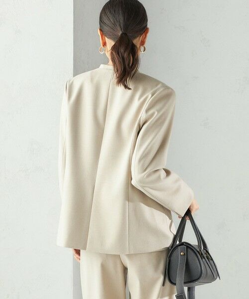 SHIPS / シップス ノーカラージャケット | 〈手洗い可能〉DELEGANT ダブルカラー ジャケット（セットアップ対応） | 詳細6
