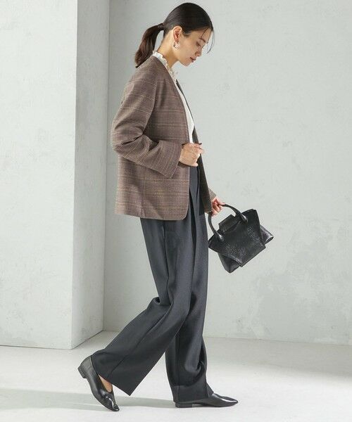 SHIPS / シップス ノーカラージャケット | 〈手洗い可能〉DELEGANT ダブルカラー ジャケット（セットアップ対応） | 詳細20