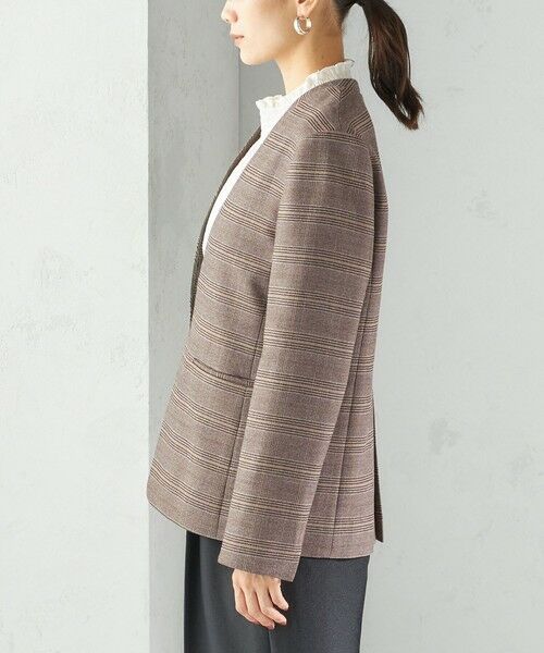 SHIPS / シップス ノーカラージャケット | 〈手洗い可能〉DELEGANT ダブルカラー ジャケット（セットアップ対応） | 詳細28