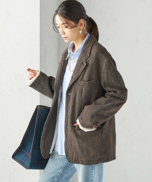 送料込 着用数回 美品★SHIPS ショールカラー ウール ジャケット L ストラップ付ウール混ショールカラーコート | レディース