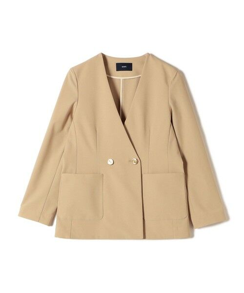 SHIPS / シップス ノーカラージャケット | 〈吸水速乾 / 防シワ加工 / 洗濯機可能〉スーティング ジャージー カラーレス ジャケット | 詳細14