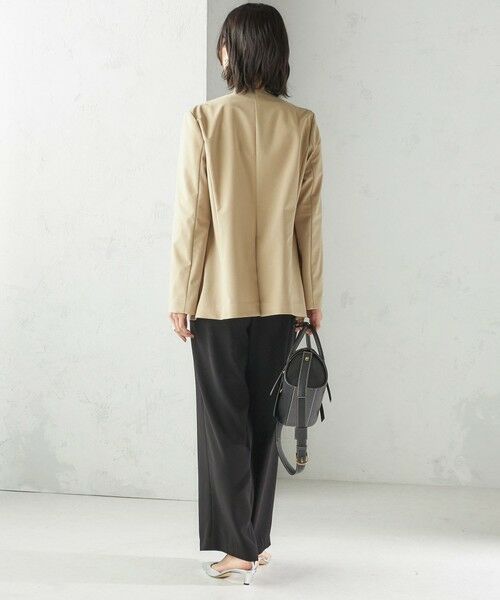 SHIPS / シップス ノーカラージャケット | 〈吸水速乾 / 防シワ加工 / 洗濯機可能〉スーティング ジャージー カラーレス ジャケット | 詳細4