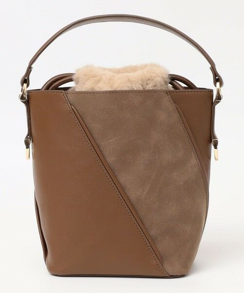 SHIPS / シップス ショルダーバッグ | quaranciel: 2way コンビ バケツ ショルダーバッグ × フェイクファー 巾着 | 詳細17