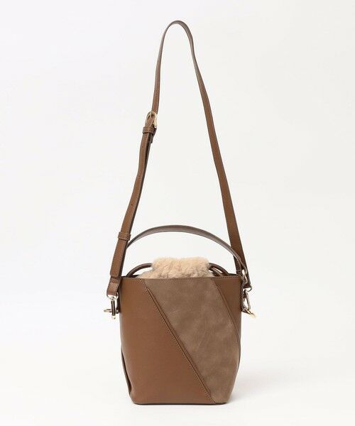 SHIPS / シップス ショルダーバッグ | quaranciel: 2way コンビ バケツ ショルダーバッグ × フェイクファー 巾着 | 詳細24