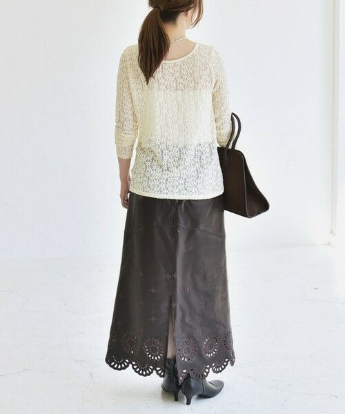 SHIPS / シップス カットソー（半袖以外） | quaranciel:〈手洗い可能〉フラワー レース ストレッチ クルーネック プルオーバー | 詳細12