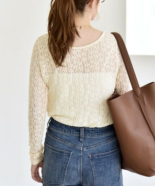 SHIPS / シップス カットソー（半袖以外） | quaranciel:〈手洗い可能〉フラワー レース ストレッチ クルーネック プルオーバー | 詳細6