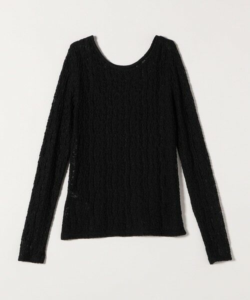 SHIPS / シップス カットソー（半袖以外） | quaranciel:〈手洗い可能〉フラワー レース ストレッチ クルーネック プルオーバー | 詳細28