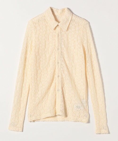 SHIPS / シップス カットソー（半袖以外） | quaranciel:〈手洗い可能〉フラワー レース ストレッチ レギュラーカラー シャツ カットソー | 詳細9