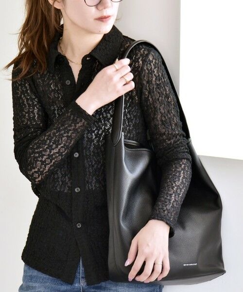 SHIPS / シップス カットソー（半袖以外） | quaranciel:〈手洗い可能〉フラワー レース ストレッチ レギュラーカラー シャツ カットソー | 詳細11