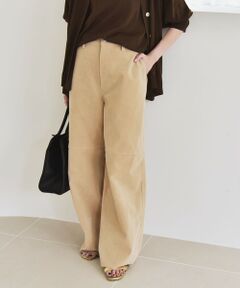 SHIPS / シップス その他パンツ | quaranciel:〈洗濯機可能〉ポリエステル スエード ワイド パンツ