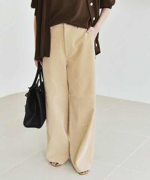 SHIPS / シップス その他パンツ | quaranciel:〈洗濯機可能〉ポリエステル スエード ワイド パンツ | 詳細3