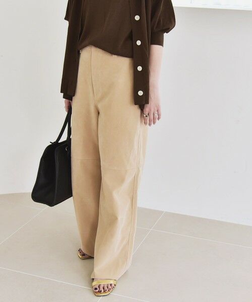 SHIPS / シップス その他パンツ | quaranciel:〈洗濯機可能〉ポリエステル スエード ワイド パンツ | 詳細4