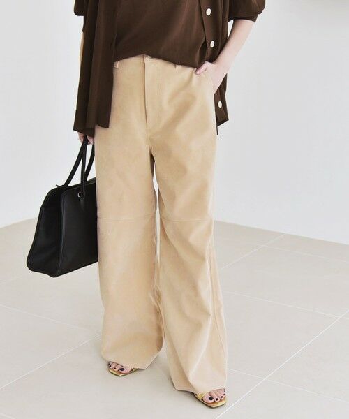 SHIPS / シップス その他パンツ | quaranciel:〈洗濯機可能〉ポリエステル スエード ワイド パンツ | 詳細5