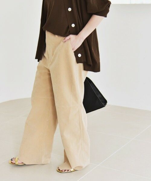 SHIPS / シップス その他パンツ | quaranciel:〈洗濯機可能〉ポリエステル スエード ワイド パンツ | 詳細6