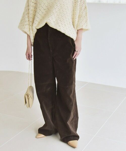 SHIPS / シップス その他パンツ | quaranciel:〈洗濯機可能〉ポリエステル スエード ワイド パンツ | 詳細21