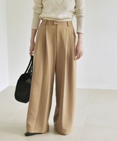 SHIPS / シップス その他パンツ | quaranciel:〈洗濯機可能〉ダブルクロス ウエスト ライン タック ワイド パンツ