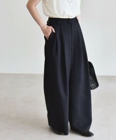 SHIPS / シップス その他パンツ | quaranciel:〈洗濯機可能〉ダブルクロス ウエスト ライン タック ワイド パンツ