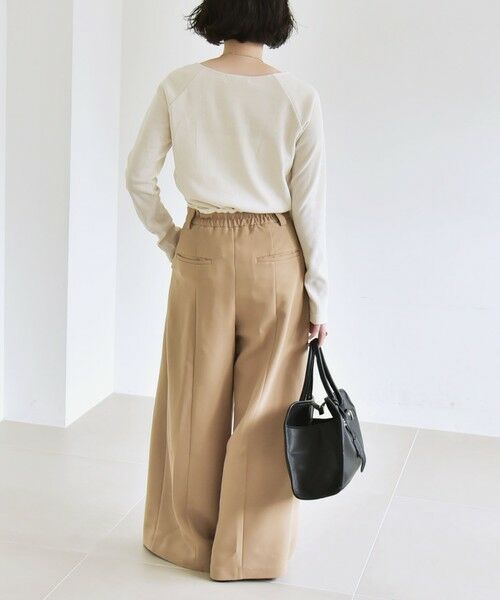 SHIPS / シップス その他パンツ | quaranciel:〈洗濯機可能〉ダブルクロス ウエスト ライン タック ワイド パンツ | 詳細2
