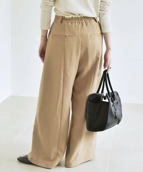 SHIPS / シップス その他パンツ | quaranciel:〈洗濯機可能〉ダブルクロス ウエスト ライン タック ワイド パンツ | 詳細7