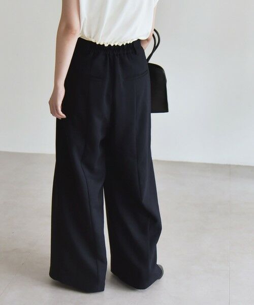 SHIPS / シップス その他パンツ | quaranciel:〈洗濯機可能〉ダブルクロス ウエスト ライン タック ワイド パンツ | 詳細22
