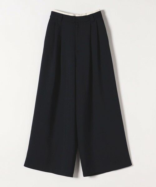 SHIPS / シップス その他パンツ | quaranciel:〈洗濯機可能〉ダブルクロス ウエスト ライン タック ワイド パンツ | 詳細25