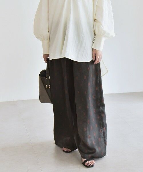 SHIPS / シップス その他パンツ | quaranciel:〈手洗い可能〉モノグラム ドット リラックス ワイド パンツ | 詳細3