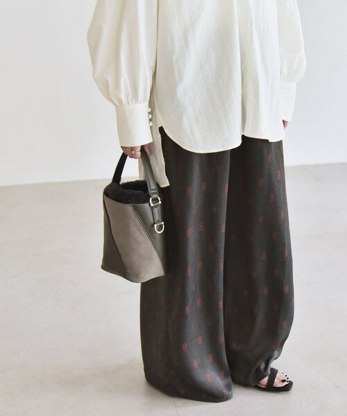 SHIPS / シップス その他パンツ | quaranciel:〈手洗い可能〉モノグラム ドット リラックス ワイド パンツ | 詳細4