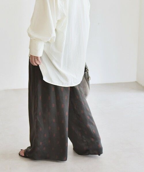 SHIPS / シップス その他パンツ | quaranciel:〈手洗い可能〉モノグラム ドット リラックス ワイド パンツ | 詳細5