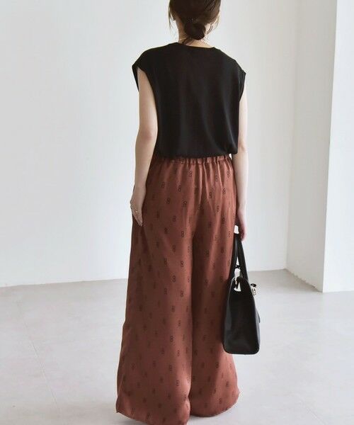 SHIPS / シップス その他パンツ | quaranciel:〈手洗い可能〉モノグラム ドット リラックス ワイド パンツ | 詳細14