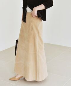 SHIPS / シップス ロング・マキシ丈スカート | quaranciel:〈洗濯機可能〉ポリエステル スエード フレア マキシ スカート