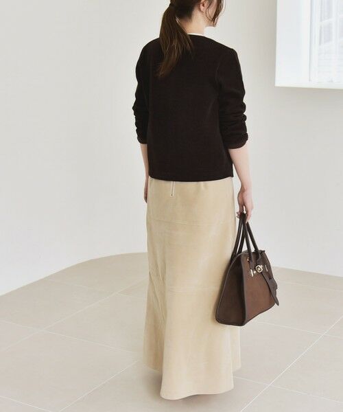 SHIPS / シップス ロング・マキシ丈スカート | quaranciel:〈洗濯機可能〉ポリエステル スエード フレア マキシ スカート | 詳細2