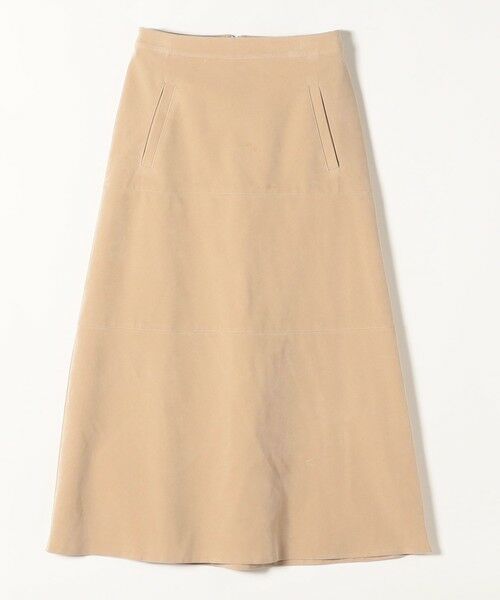 SHIPS / シップス ロング・マキシ丈スカート | quaranciel:〈洗濯機可能〉ポリエステル スエード フレア マキシ スカート | 詳細8