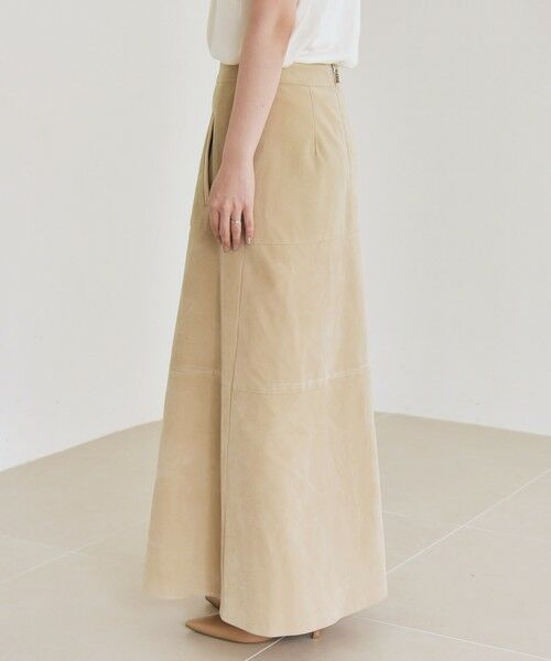 SHIPS / シップス ロング・マキシ丈スカート | quaranciel:〈洗濯機可能〉ポリエステル スエード フレア マキシ スカート | 詳細11