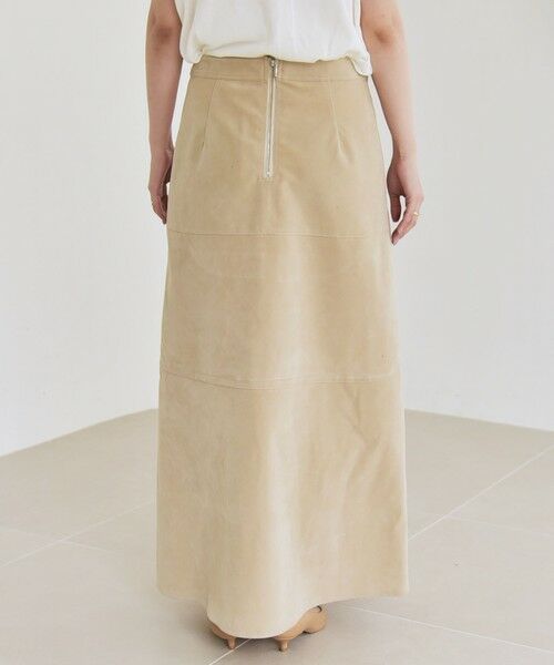 SHIPS / シップス ロング・マキシ丈スカート | quaranciel:〈洗濯機可能〉ポリエステル スエード フレア マキシ スカート | 詳細12
