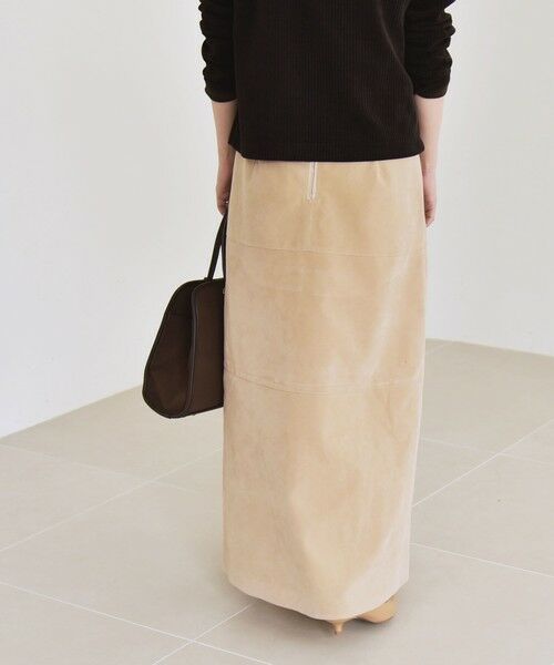 SHIPS / シップス ロング・マキシ丈スカート | quaranciel:〈洗濯機可能〉ポリエステル スエード フレア マキシ スカート | 詳細7