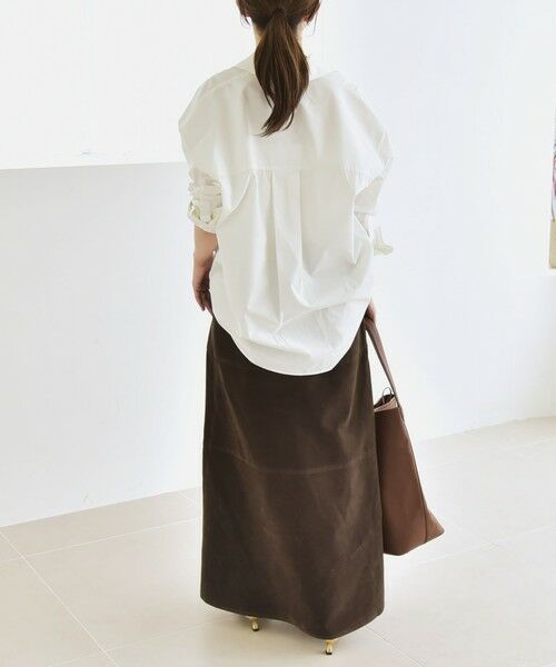 SHIPS / シップス ロング・マキシ丈スカート | quaranciel:〈洗濯機可能〉ポリエステル スエード フレア マキシ スカート | 詳細15