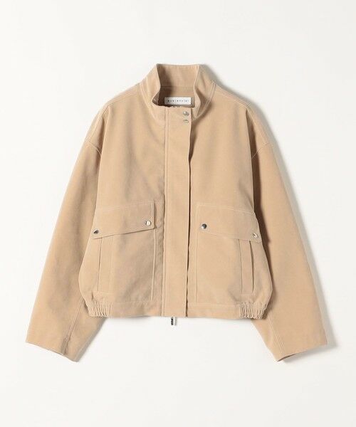 SHIPS / シップス ブルゾン | quaranciel〈洗濯機可能〉ポリエステル スエード スタンドカラー ジップ ショート ブルゾン | 詳細9