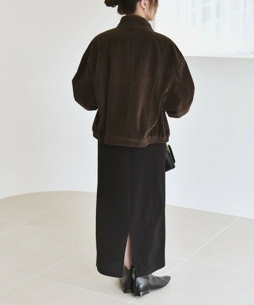 SHIPS / シップス ブルゾン | quaranciel〈洗濯機可能〉ポリエステル スエード スタンドカラー ジップ ショート ブルゾン | 詳細13