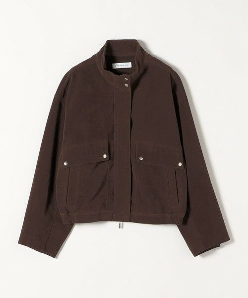 SHIPS / シップス ブルゾン | quaranciel〈洗濯機可能〉ポリエステル スエード スタンドカラー ジップ ショート ブルゾン | 詳細22