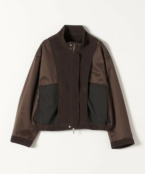 SHIPS / シップス ブルゾン | quaranciel〈洗濯機可能〉ポリエステル スエード スタンドカラー ジップ ショート ブルゾン | 詳細29