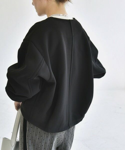 SHIPS / シップス ブルゾン | quaranciel:〈洗濯機可能〉ダンボール 裏起毛 ノーカラー コクーン ショート ブルゾン | 詳細11