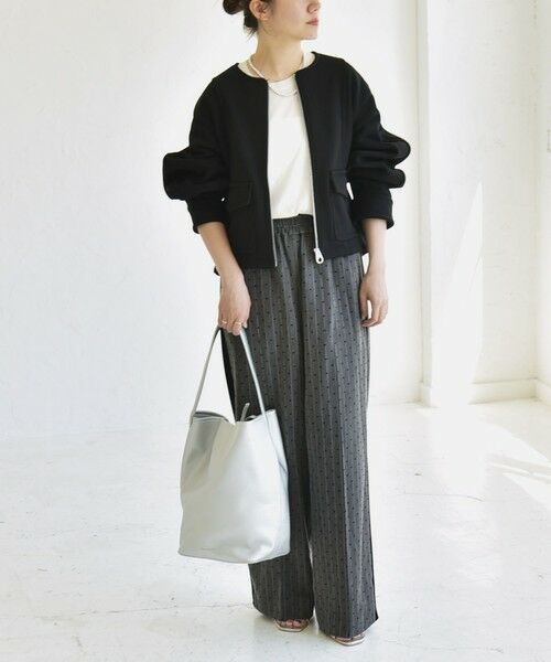 SHIPS / シップス ブルゾン | quaranciel:〈洗濯機可能〉ダンボール 裏起毛 ノーカラー コクーン ショート ブルゾン | 詳細9