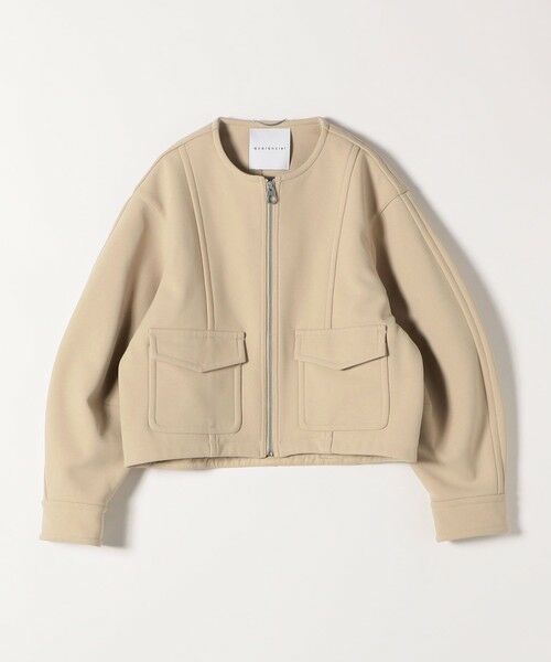 SHIPS / シップス ブルゾン | quaranciel:〈洗濯機可能〉ダンボール 裏起毛 ノーカラー コクーン ショート ブルゾン | 詳細28