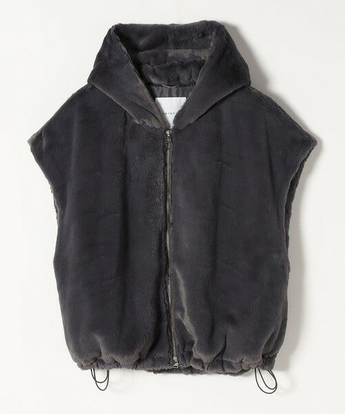 SHIPS / シップス その他アウター | quaranciel: フーディー フェイクファー ドロスト ジップ ショート ベスト | 詳細8