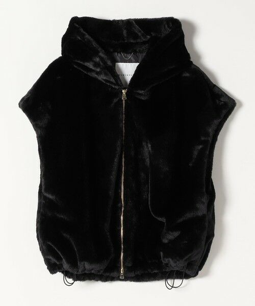 SHIPS / シップス その他アウター | quaranciel: フーディー フェイクファー ドロスト ジップ ショート ベスト | 詳細28