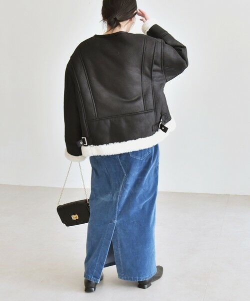 SHIPS / シップス その他アウター | quaranciel: ボア ボンディング ノーカラー スナップ ブルゾン | 詳細2