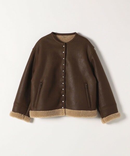 SHIPS / シップス その他アウター | quaranciel: ボア ボンディング ノーカラー スナップ ブルゾン | 詳細19