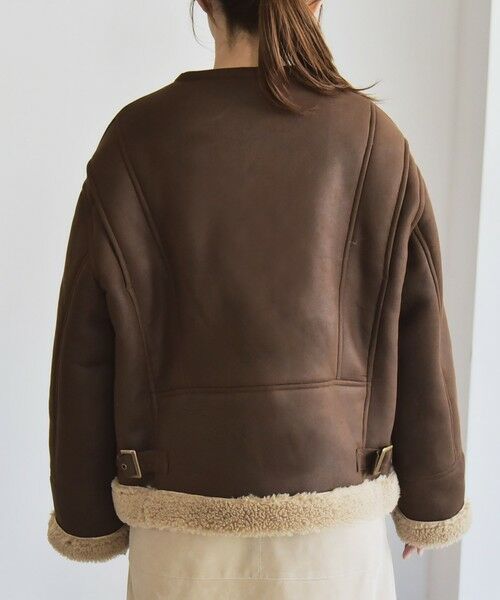 SHIPS / シップス その他アウター | quaranciel: ボア ボンディング ノーカラー スナップ ブルゾン | 詳細29